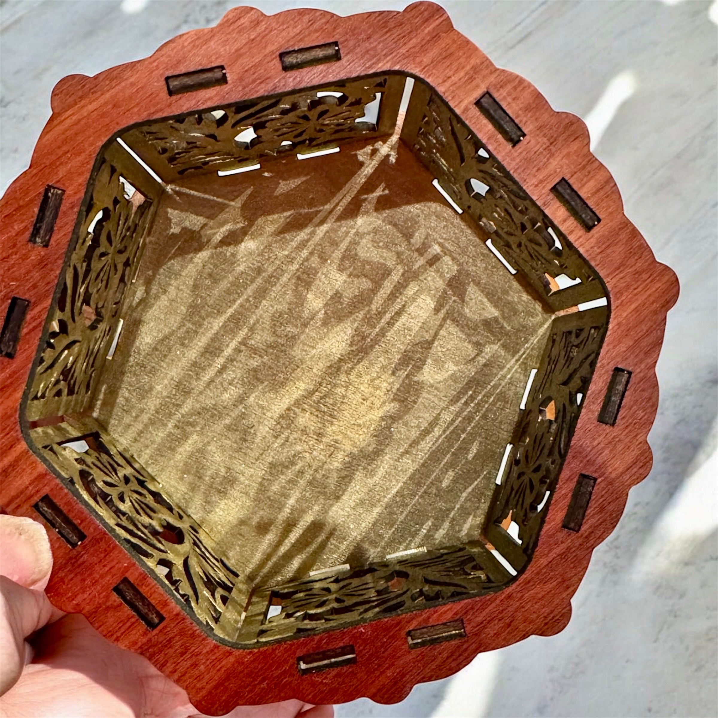 Medium Lace Hexagon Box